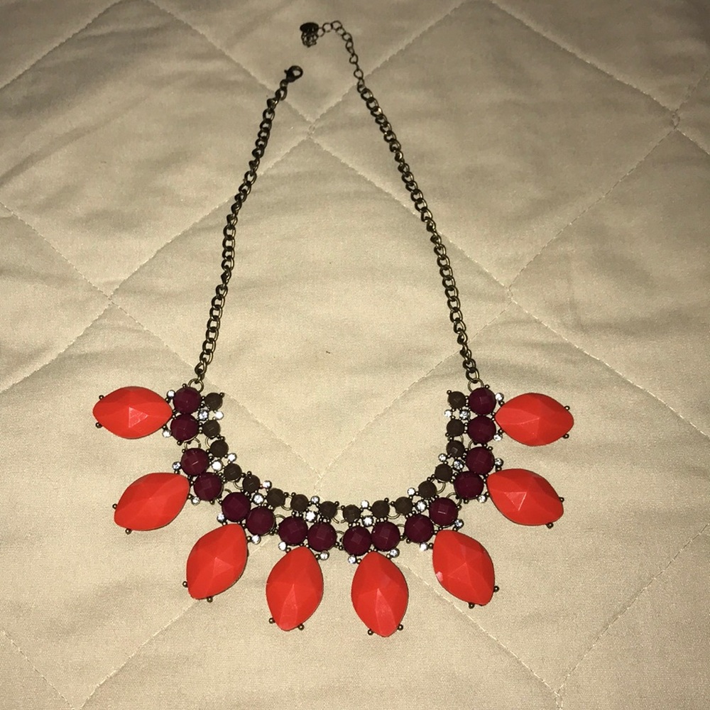 🎉Orange and purple necklace with rhinestones🎉